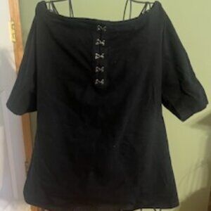 Torrid off the shoulder blouse (black)